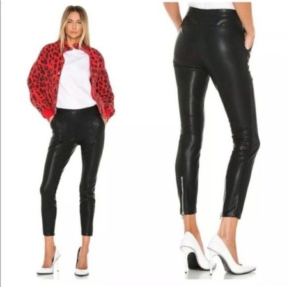 NWT Blank NYC The Bond Black Faux Leather High Rise Leggings 29